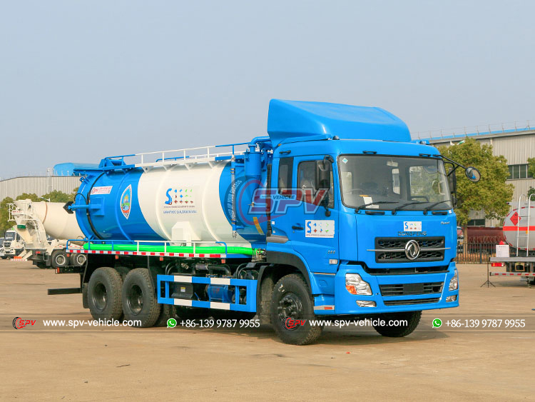 DONGFENG 12,000 Liters Sewer Suction Truck - Front Right Side